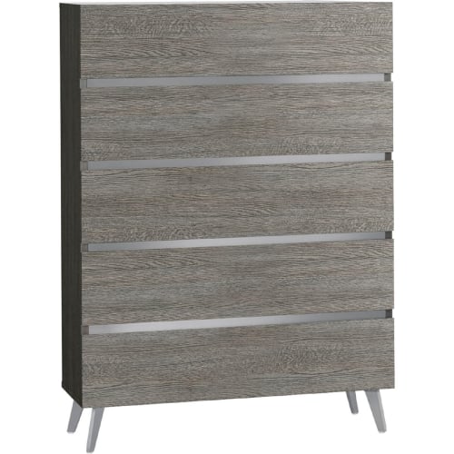 Victoria Chest in Grey Oak Veneer & Grey Marble Look